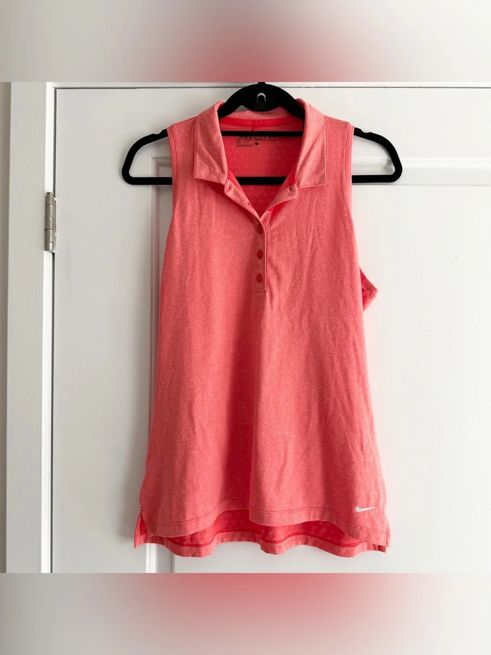 Nike Golf Dri-Fit Peach Pink Collared Sleeveless Top